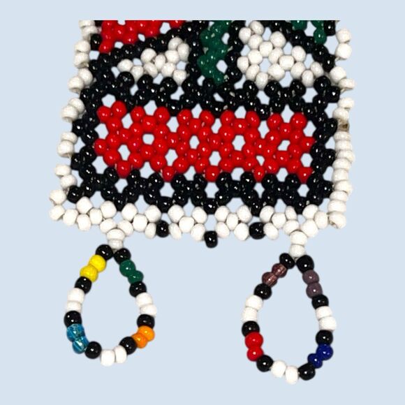 Vintage Handcrafted African Zulu Beaded 30” Belt Tribal Ethnic  Boho - Picture 3 of 9